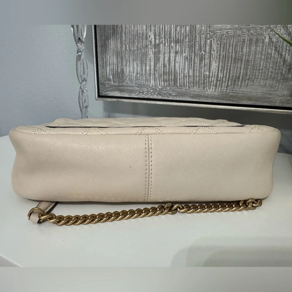 Tory Burch Willa Quoted Leather Crossbody Shoulder Bag – Cream - Picture 7 of 13